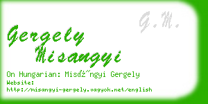 gergely misangyi business card